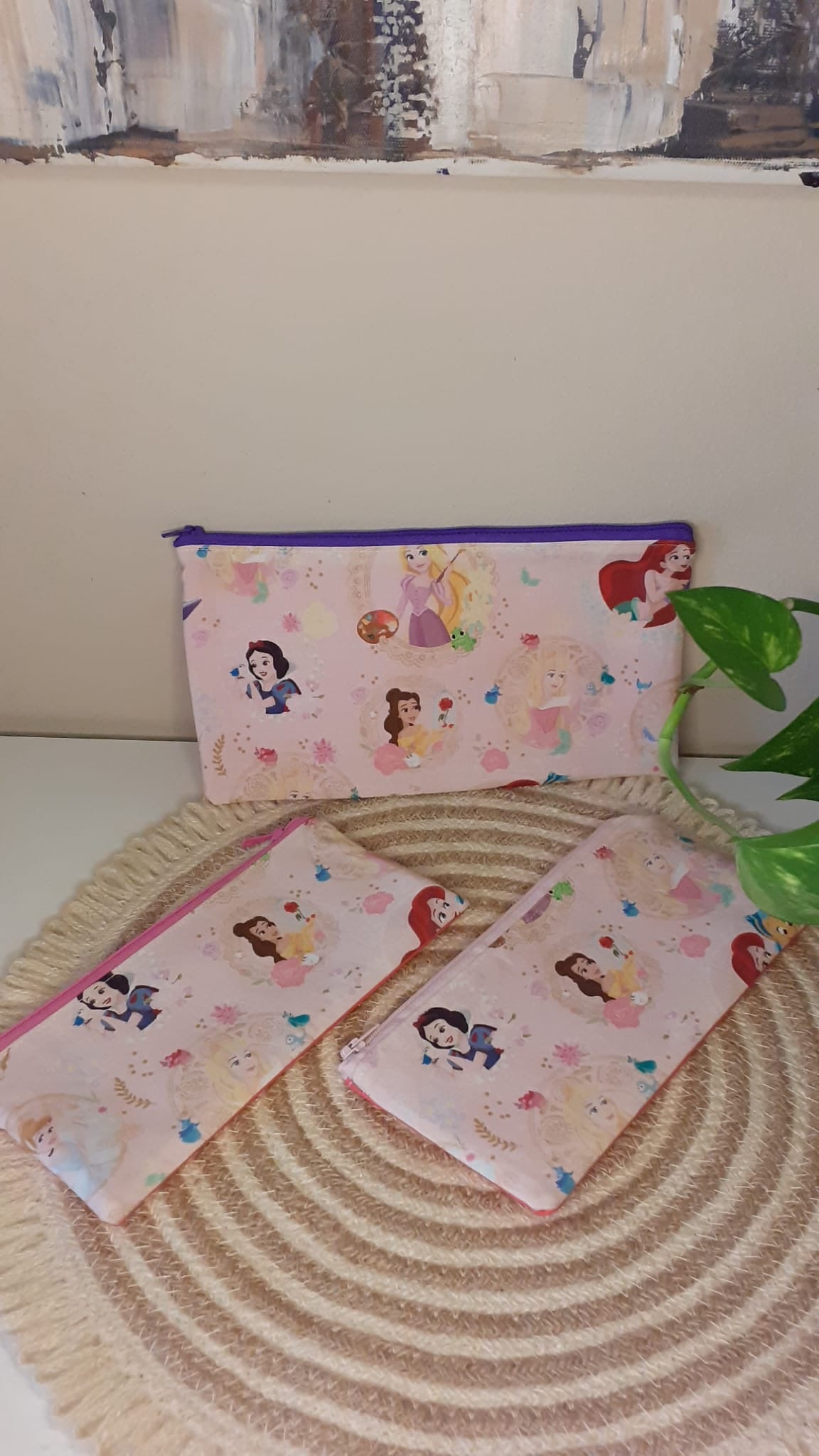 Astuccio portapenne con zip - Principesse Disney